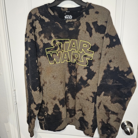FIFTH SUN Star Wars Bleach Dye Sweatshirt | Custom Distressed Crewneck | Size L - Picture 1 of 3